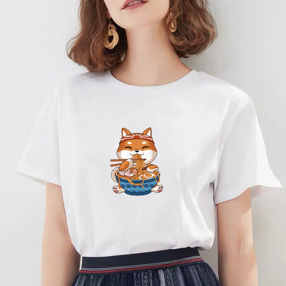 

Shirts Woman Cute Shiba Inu Corgi Print Tshirt Harajuku Kawaii Dog T Shirt for Summer Short Sleeve O Neck Women Tops Female