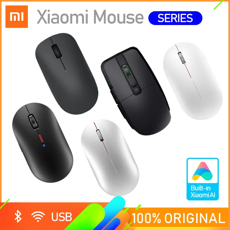 Беспроводная мышь Xiaomi Lite беспроводная 2 4 ГГц 1000 точек/дюйм Mi Mini портативные