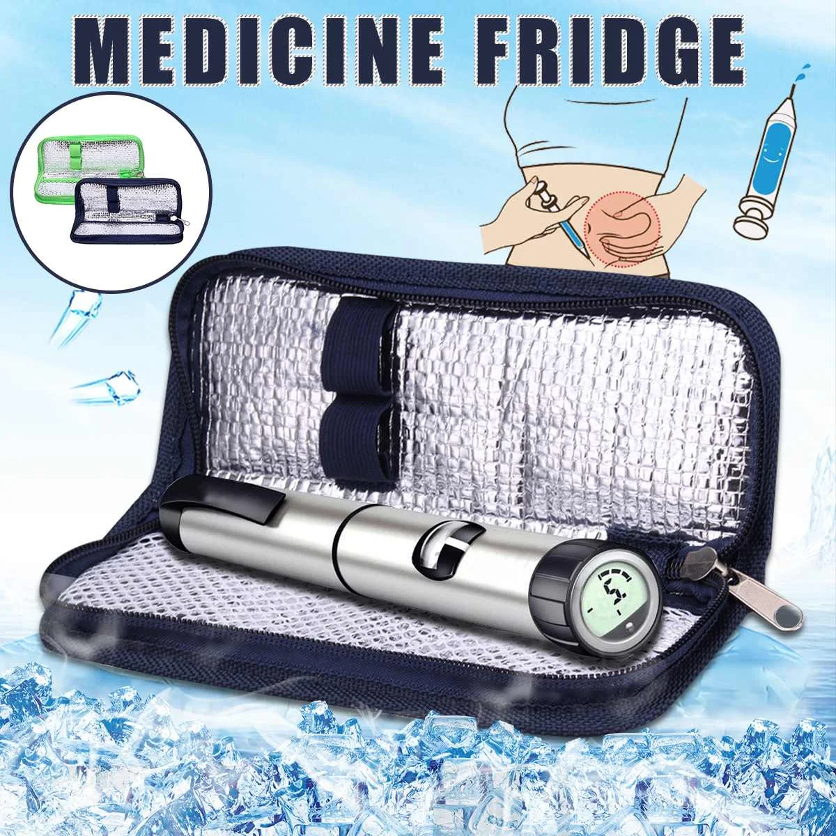 

Insulin Cooler Bag Portable Medical Diabetic Insulin Travel Case Cooler Pill Box Bolsa Termica Aluminum Foil Ice Bag Environment