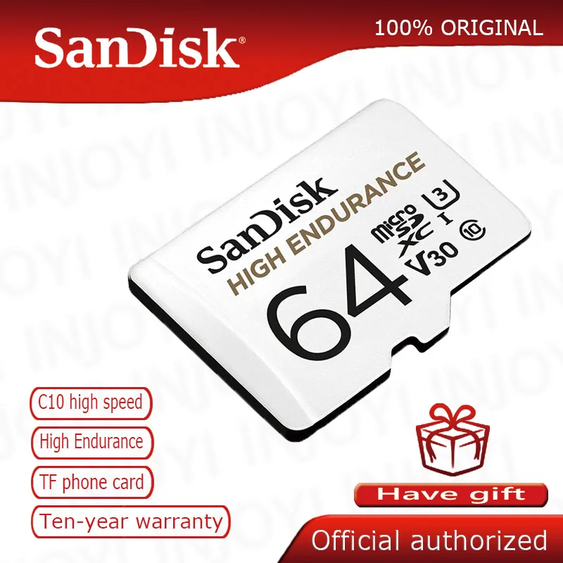 Карта памяти SanDisk высокая прочность мониторинг видео 32 Гб 64 ГБ карта MicroSD SDHC/SDXC