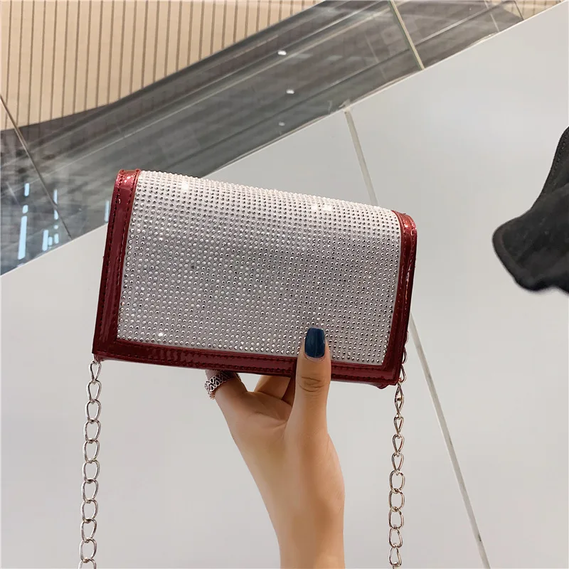 

Bag Women's 2019 Summer New Style Korean-style Versatile Shoulder Bag with Chain Light Diamond GIRL'S Shoulder Bag