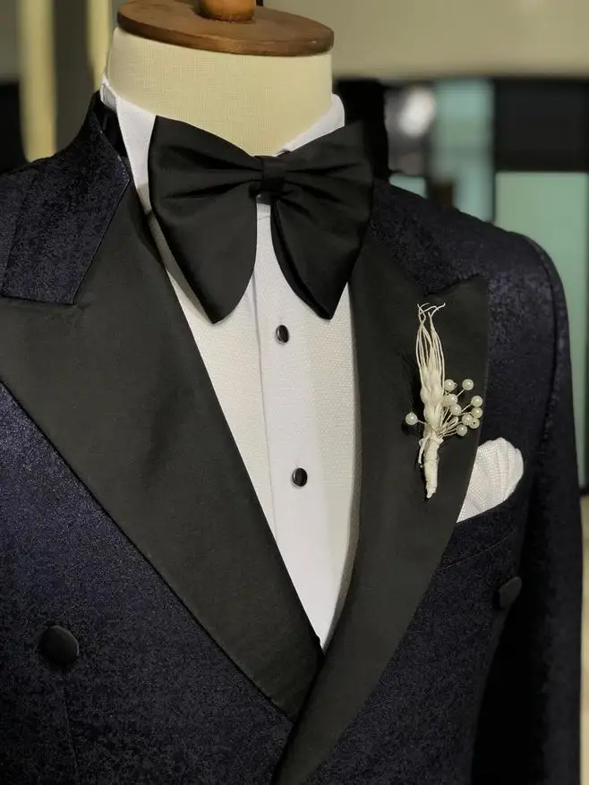 3 шт./компл. Роскошные размера плюс мужской костюм комплект деловой блейзер+ жилет Бручные костюмы наборы на Размеры для Для мужчин, для свадьбы; обувь для офиса; Бизнес костюм комплект