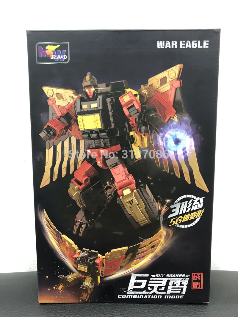 G1 трансформация predaking-5 в 1 Набор Divebomb Rampage хедстронг негабаритный режим войны Орел фигурка Робот Игрушки