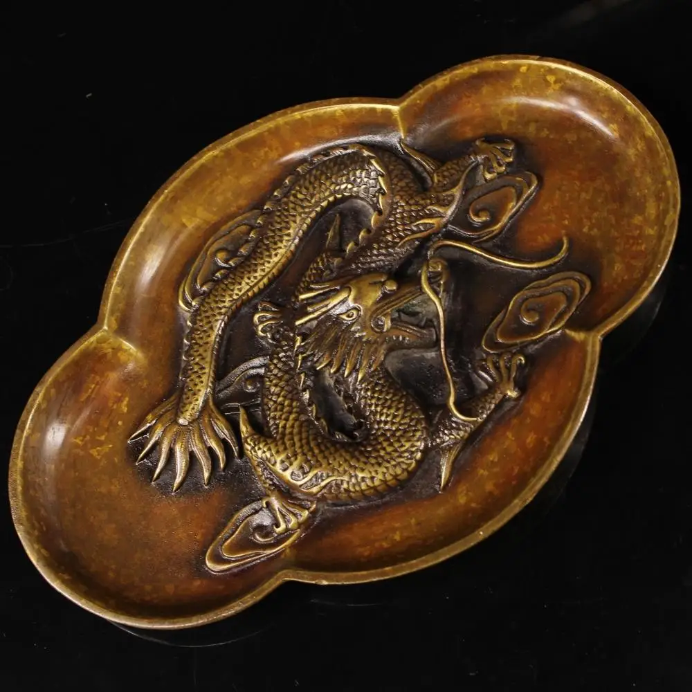 

wedding decoration Treasures of the Qing Dynasty, the old royal royal hand-made bronze plate