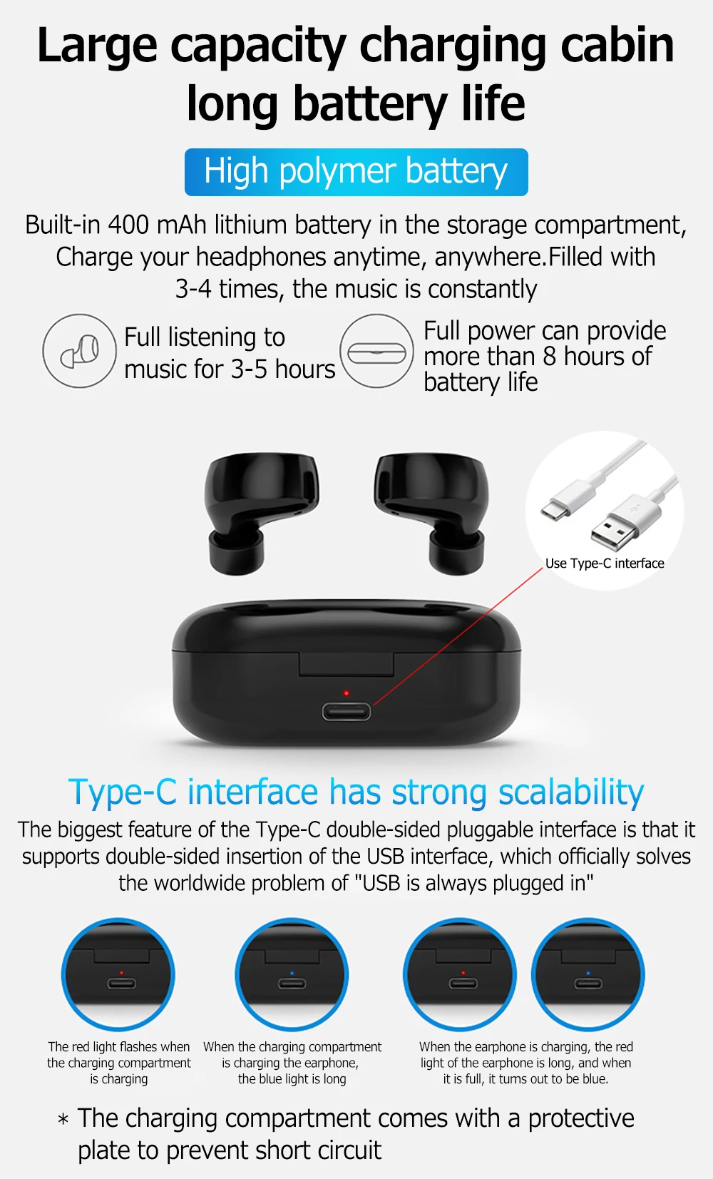 Wireless Headphones Bluetooth Earphone 5.0 Touch Bluetooth Headset TW60 TWS iPX5 Bluetooth Sports Earphones With mic