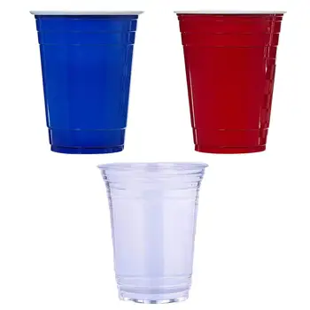 

50PCS 450ML Disposable Plastic Party Cups For Drink Beer Or Birthday Christmas Home Game Party Beer Pong High Quality