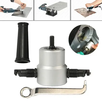 

Metal Cutting Double Head Sheet Nibbler Saw Cutter Tool Drill Attachment Free Cutting Tool Nibbler Sheet Metal Cut new