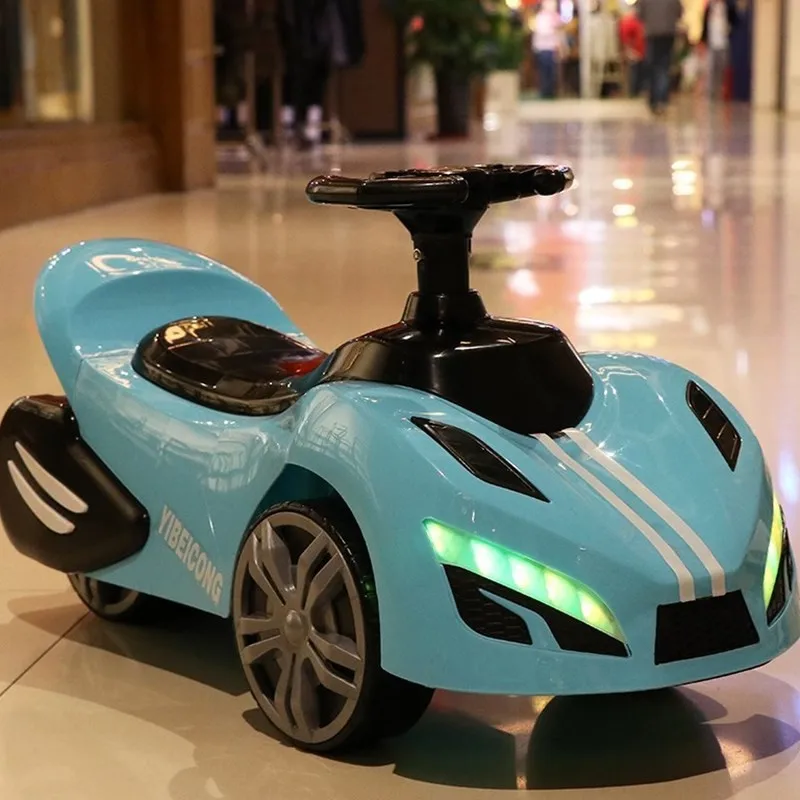 Стиль детский автомобиль скутер Luge качели автомобиль мужские и женские детские сиденья езды четыре колеса автомобиля от имени - Цвет: Blue