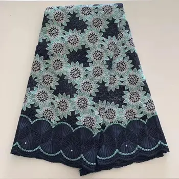 

High Quality Embroidery Men's Swiss Cotton Lace Fabric Newest Design Soft Polish Lace Swiss Voile Lace Fabric