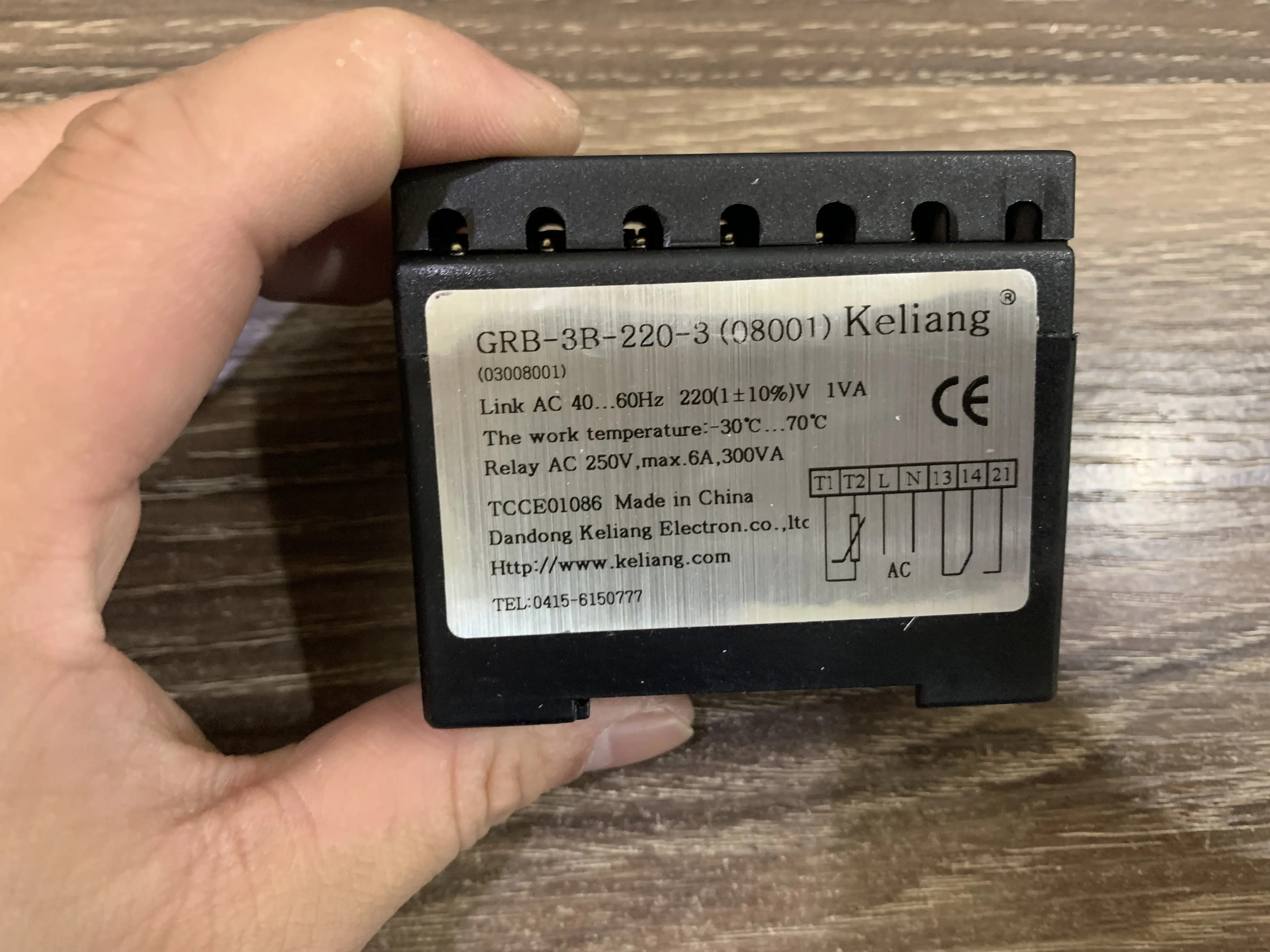 Módulo de Controle de Temperatura do Ptc de Keliang Protetor do Motor do Compressor Grb-3b-220-3 Grb-3b-24-3