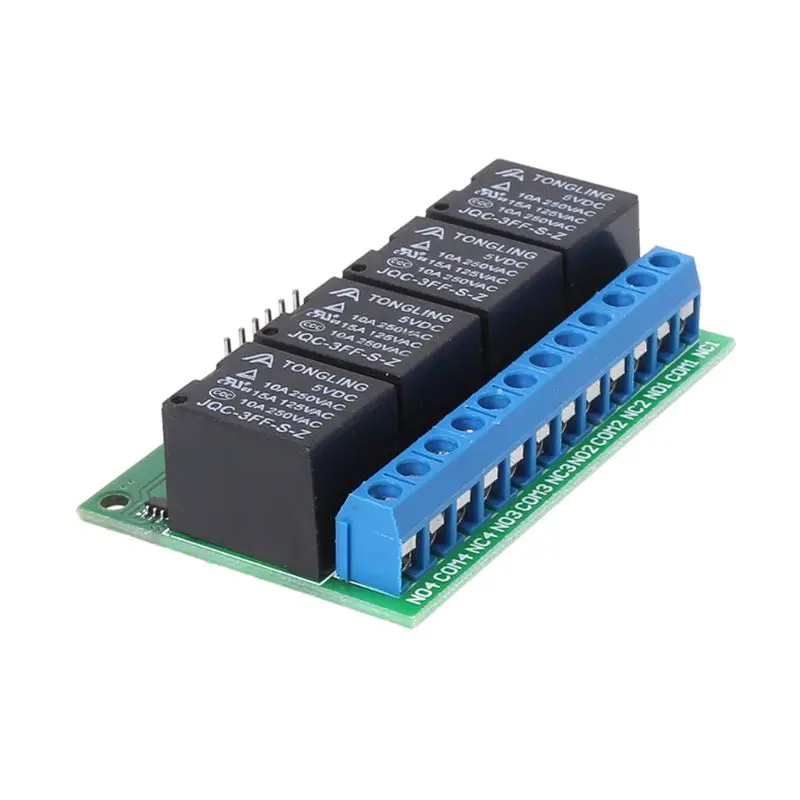 

IO25C04 4Channel 5V Relay Module Self-locking Controller Low Pulse Trigger Board