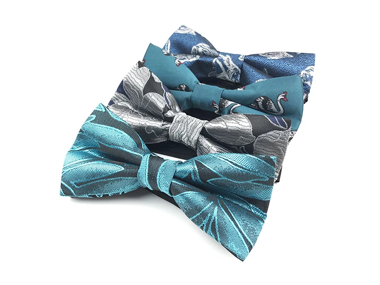 Party Wedding Bow Tie for Men Luxury Polyester Woven Mans Bowtie