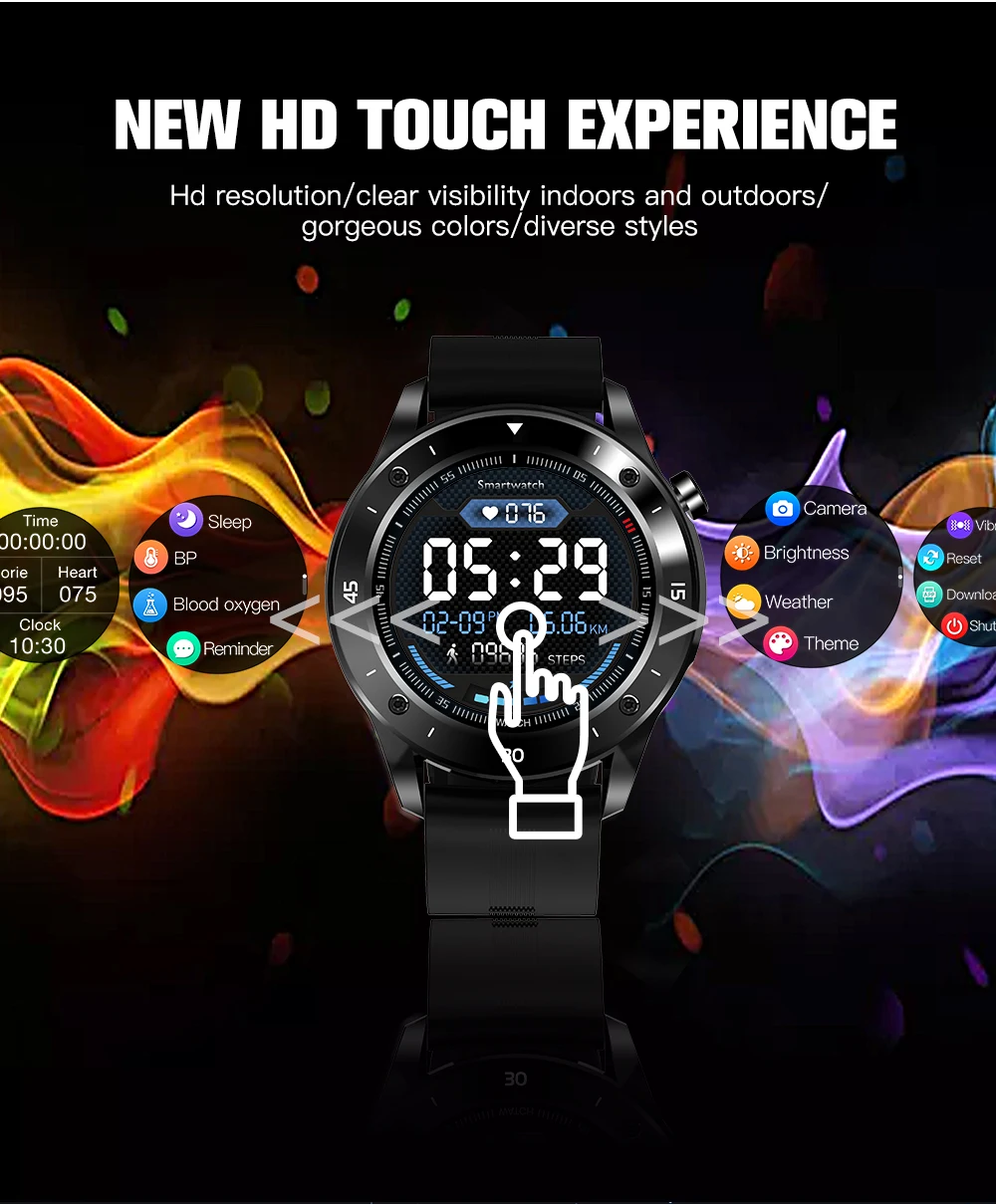 Czjw bluetooth relógios inteligentes homem android fitness