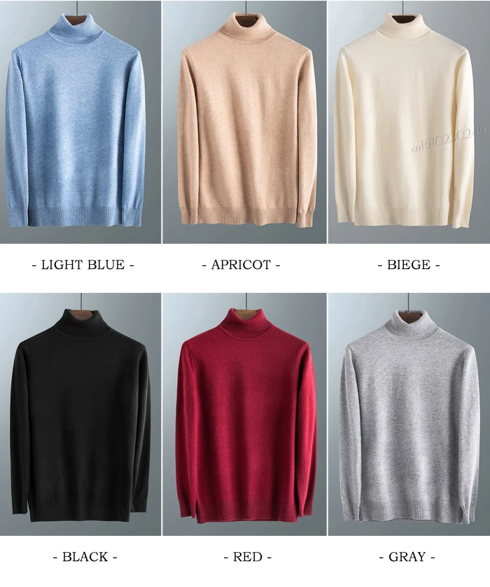 6 цветов мужской толстый шерстяной свитер зима стиль мода повседневная теплая тонкая водолазка свитера мужской бренд пуловер Одежда