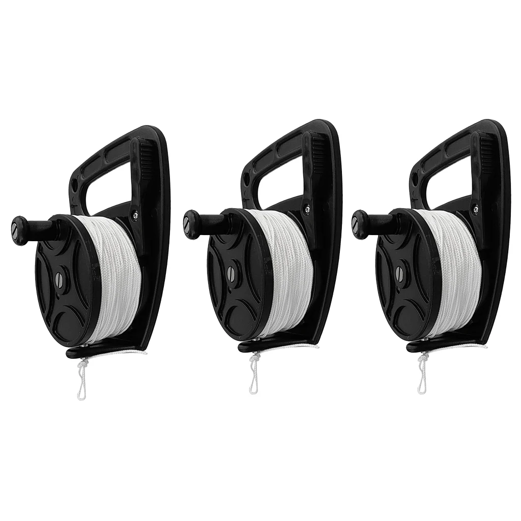 

Bulk 3 Plastic Dive Reel Heavy Duty Multi-purpose Tech Sppol, 150 ft String for Scuba Diving, Snorkeling, Spearfishing