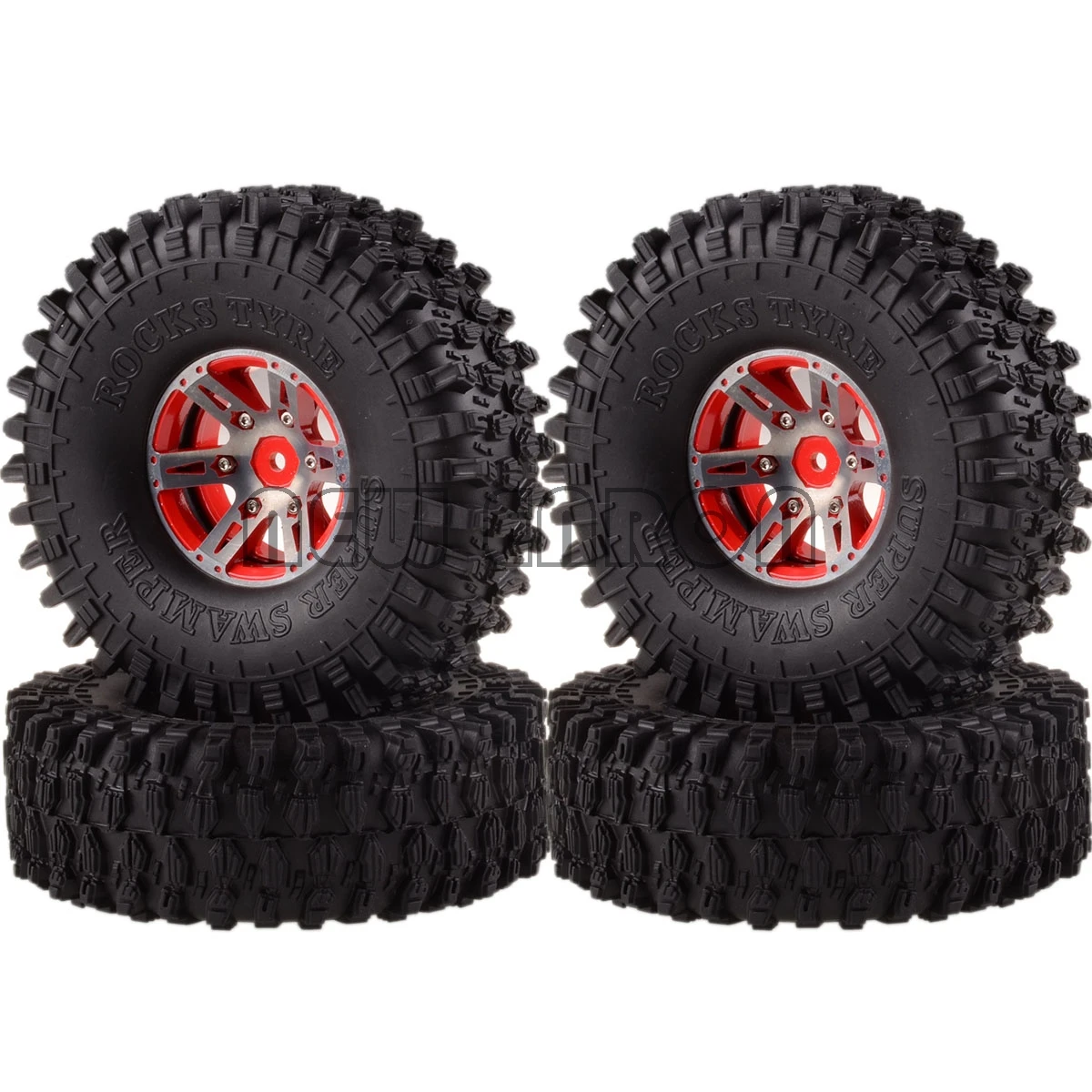 4pcs RC 1/10 1.9" 108mm Crawler Tires Fit for RC Axial rc4wd 1.9'' Beadlock Rims 