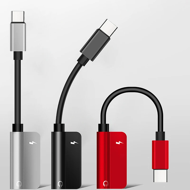 2 в 1 переходник для наушников с разъемом типа C на 3 5 мм Huawei P30 P20 Mate 20 Pro Xiaomi 6 USB