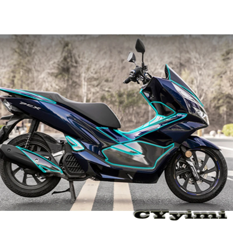 Motorcycle Tank Protector Sticker The whole car TPU transparent carbon fiber Protection Scratch Decal For HONDA PCX150 PCX 150 | Автомобили