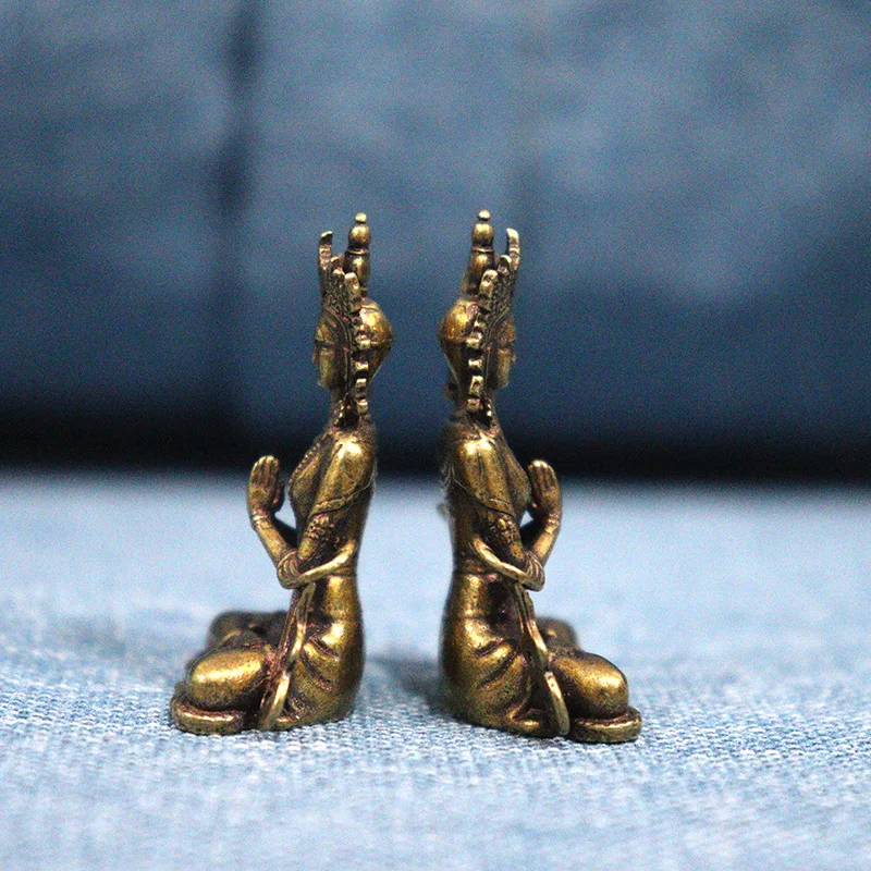 Solid Copper Mini Guanyin Buddha Statue (6)