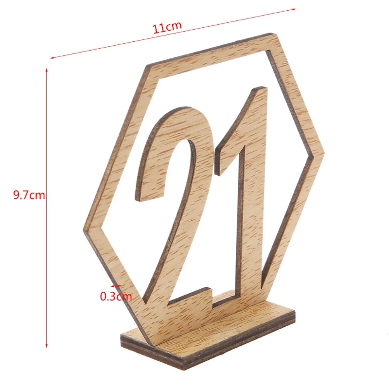 20x 21-40 шестигранный стол номер Свадебный деревянный знак стойка для приема центральный