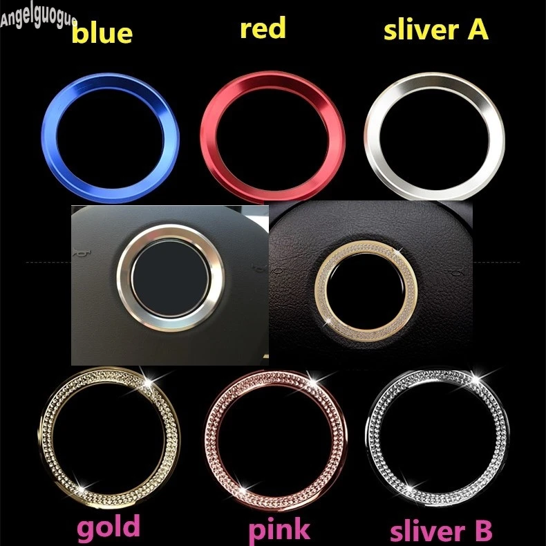 Car steering wheel emblem badge circle ring cover car-styling for BMW 7 1 3 5 series X1 X3 X4 X5 X6 E60 E90 F10 F30 F48 F15 etc