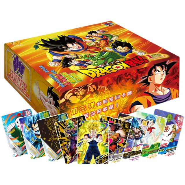New Genuine Third Generation Anime DRAGON BALL Z SSP Flash Card Hero Son Goku Vegeta IV
