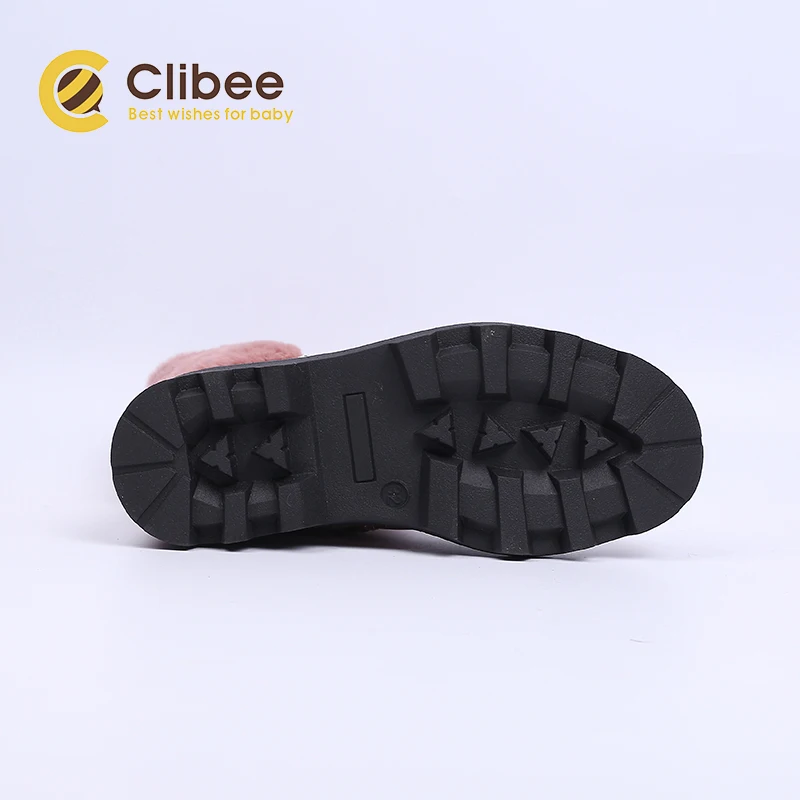 Теплые зимние детские сапоги CLIBEE для девочек водонепроницаемые с толстой