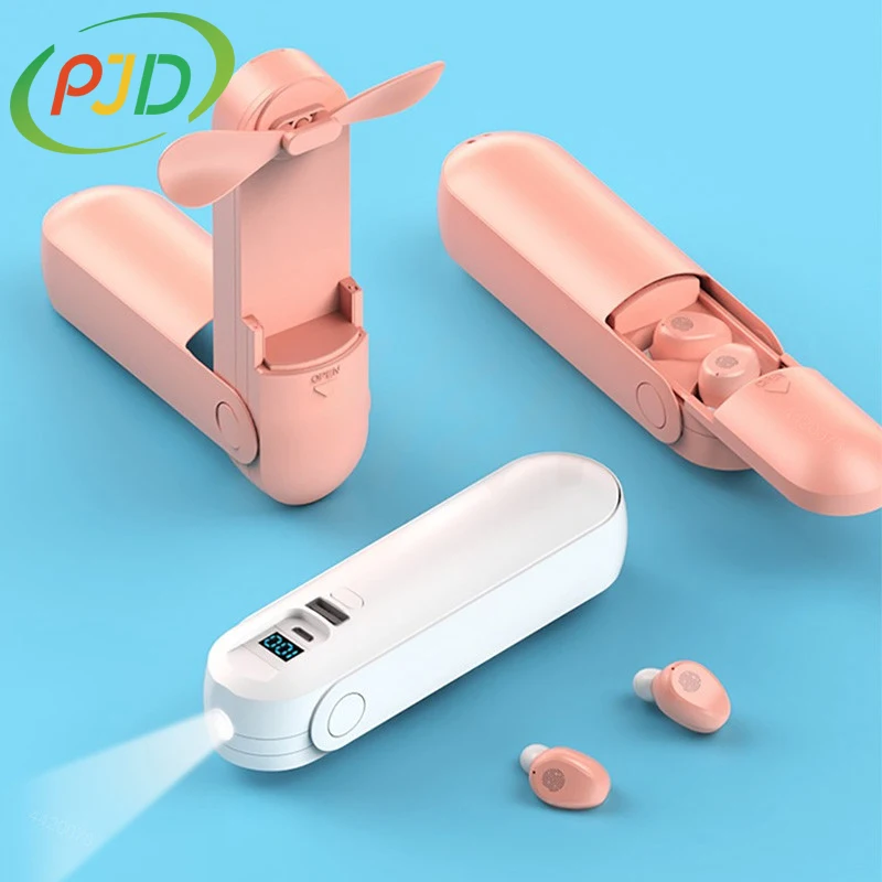 PJD TWS Bluetooth наушники 5 0 беспроводные мини-наушники ручной вентилятор кулер
