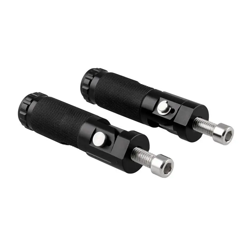 Universal Black Motor Bike Folding Footrests CNC Aluminum Motorcycle Foot Pegs Rear Pedals Set Motorcycle Accessories Parts