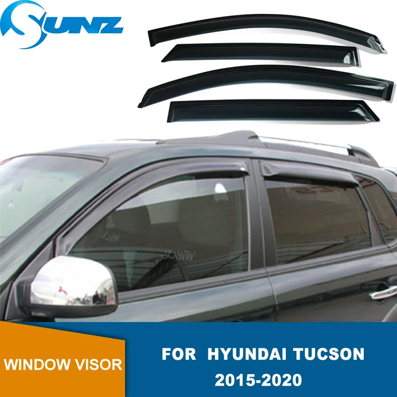 Side Window Deflectors For Hyundai Tucson 2015 2016 2017 2018 2019 2020 Sun Rain Door Visors Car Exterior Accessories | Автомобили и