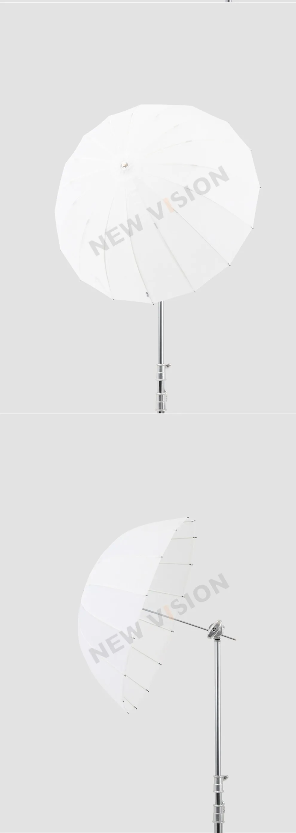 Description Picture 6 of itemGodox UB-85D 85cm White Parabolic Reflective Transparent Soft Umbrella Studio Light Umbrella with Black Silver Diffuser Cover