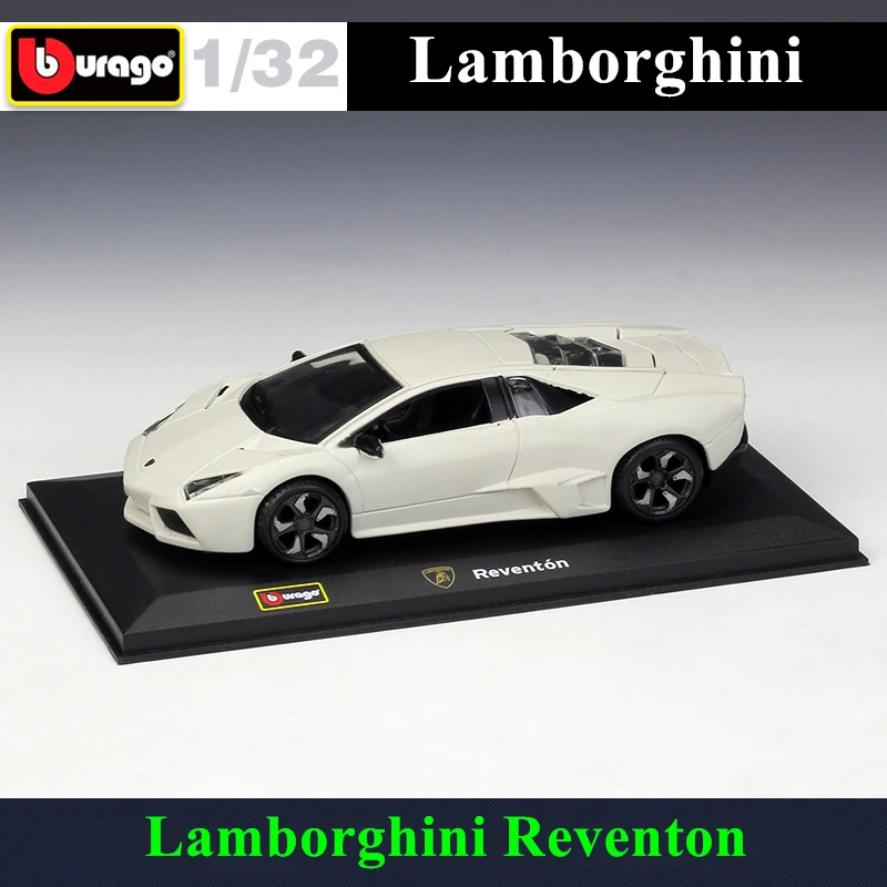 Bburago 1:32 Lamborghini Reventon белый литая модель машины Модель плексигласа дисплея пыле пакет базовых запчастей Сбор подарков
