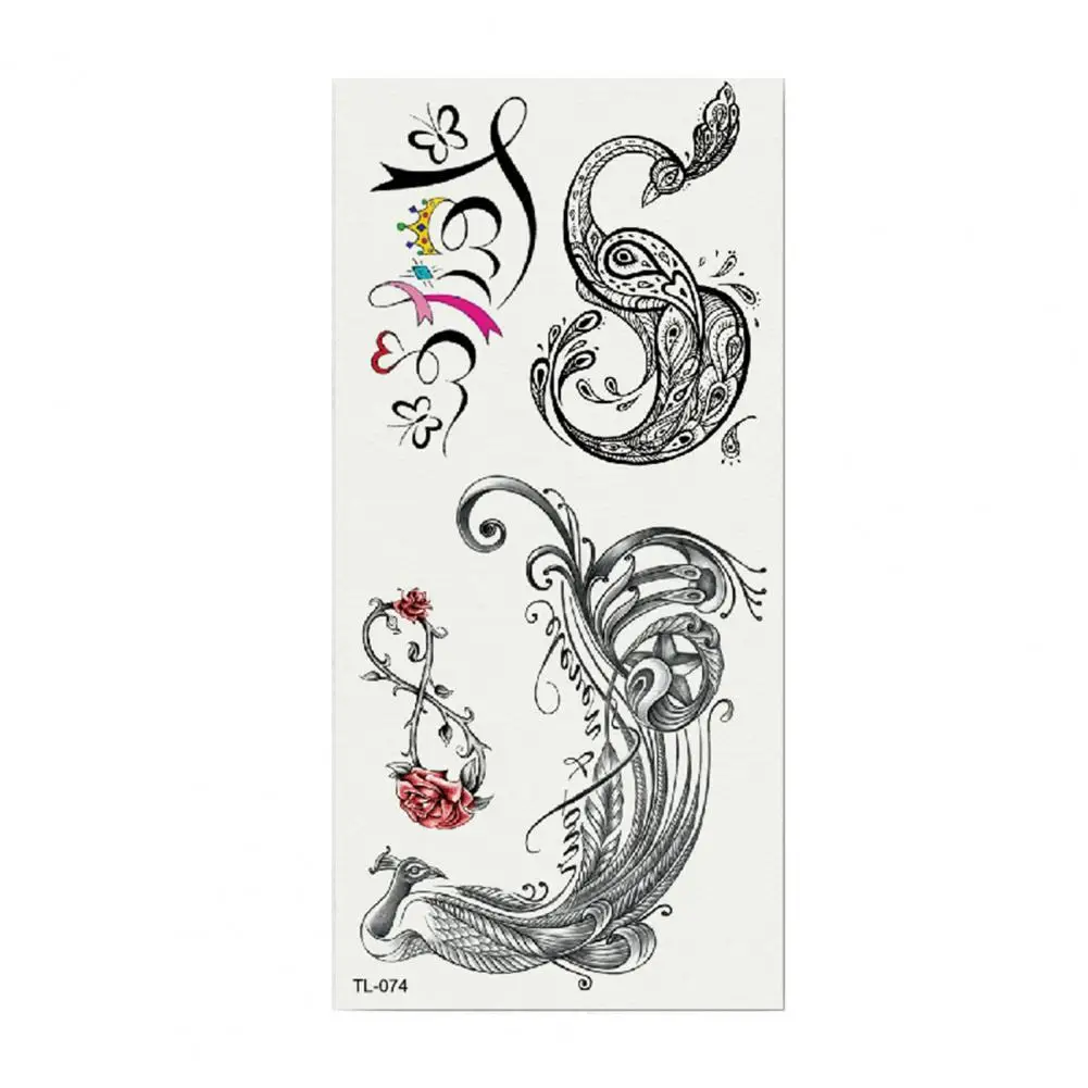 Artificial Flowers Feather Jagua Temporary Tattoos Stickers Cool Stuff Festival Art Cheap Things Makeup Fashion