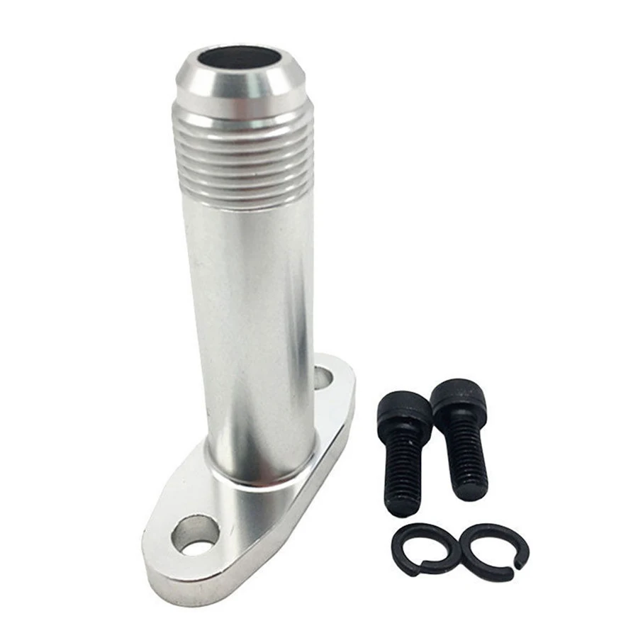 

10 AN Turbo Drain Fitting With M8x1.25mm bolts and O ring For T3/T4/T04B Turbochargers Flange and Precision