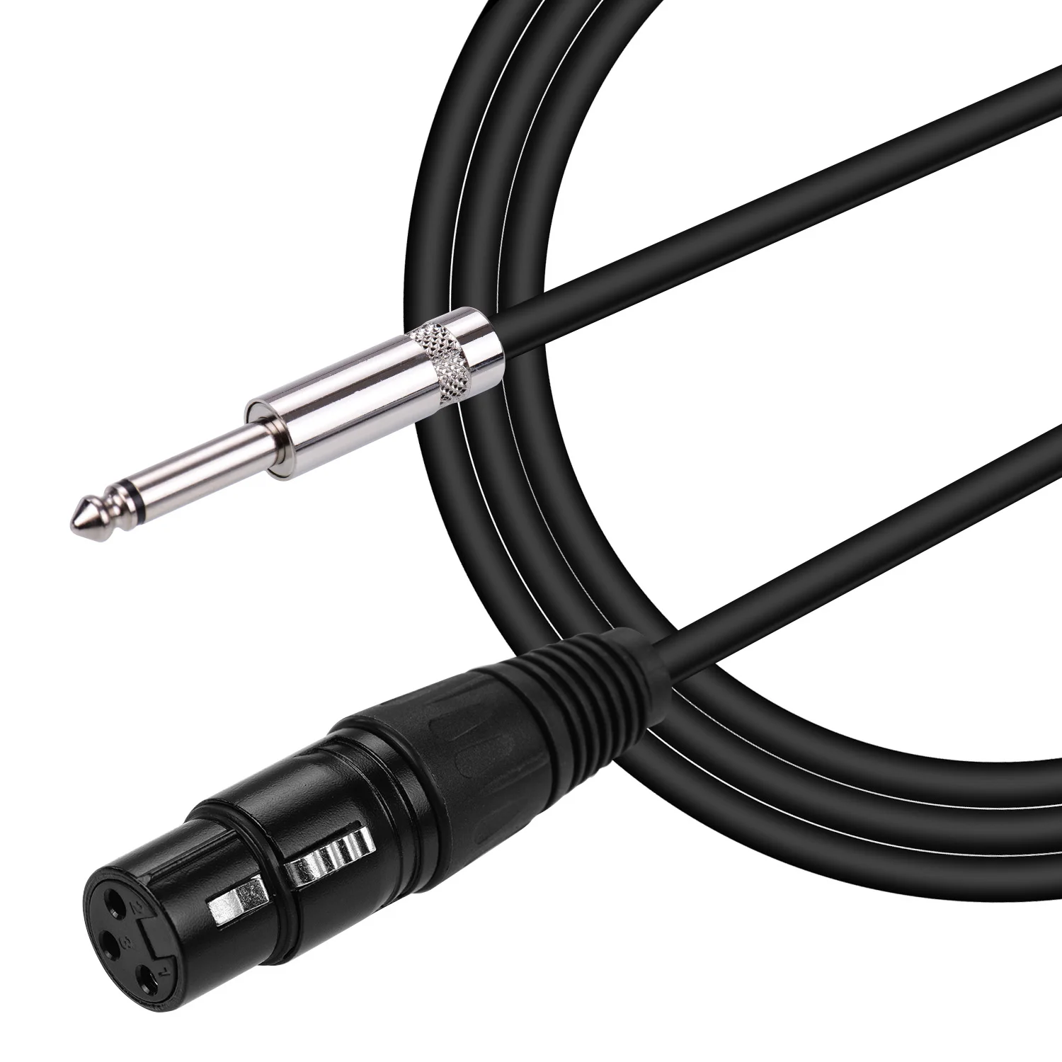 Cable de micrófono de 3m/5m, conector hembra XLR a Conector Mono TS de