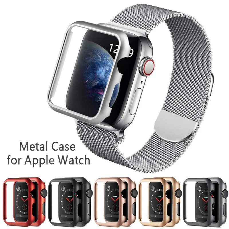 

Hard Metal Case Protector Shell for Apple Watch 1 2 3 4 5 42MM 38MM 40MM 44MM Frame Cover Aluminium Bumper for iWatch 4 5