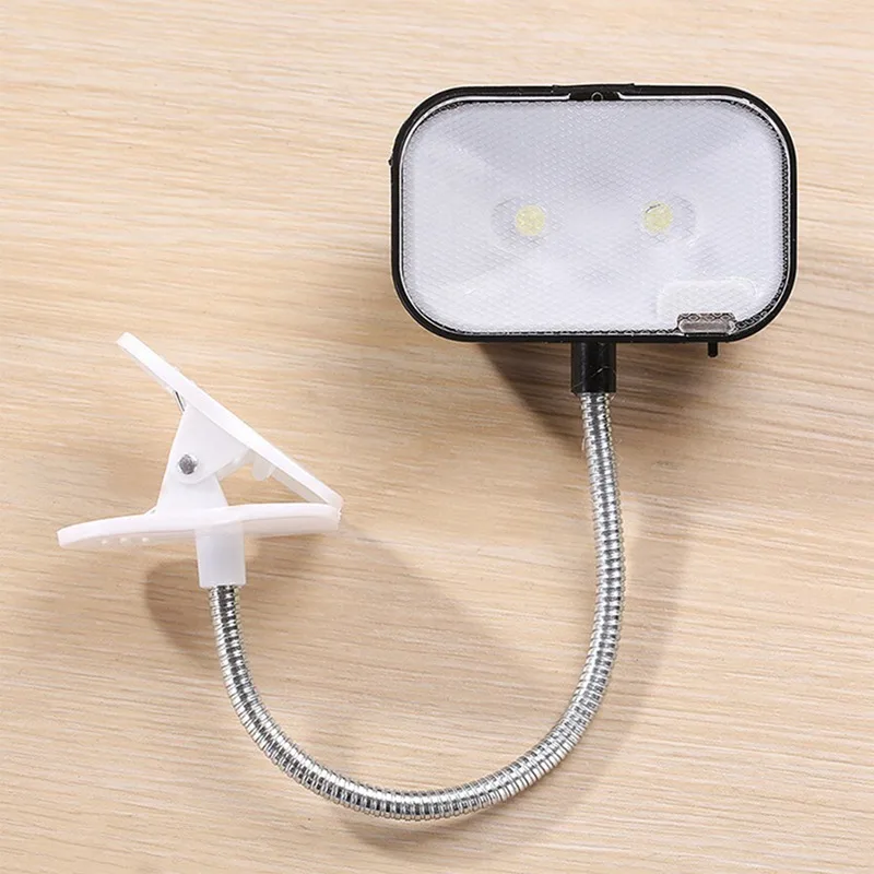 

LED Book Light Flexible Portable Mini Adjustable Clip-on Reading Lamps Girls Cute Night Light Macaron Button Battery Study Book