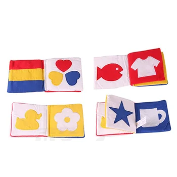 

Visual Development Booklet Newborn 3 Pcs/set Infant Baby Cloth Books Developmental Readings Toy for Goodnight < 3 Years Old