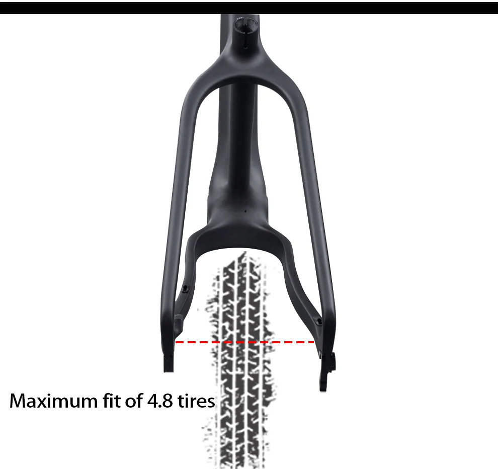 Карбоновая рама для велосипеда 26er, карбоновая рама для горного велосипеда, рама для велосипеда, подходит для 26x4,8 шин, 16/18 дюймов, карбоновая рама для снега и жира
