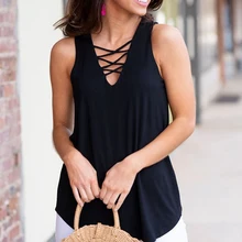 Женская Свободная Повседневная Блузка с коротким рукавом, топы, летняя майка с бретелями, футболка