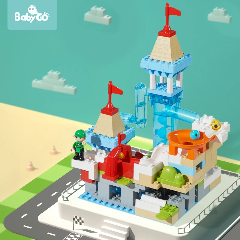 Гоночный лабиринт BabyGo 103 шт. шарики трек Электрический конструктор слайд сделай