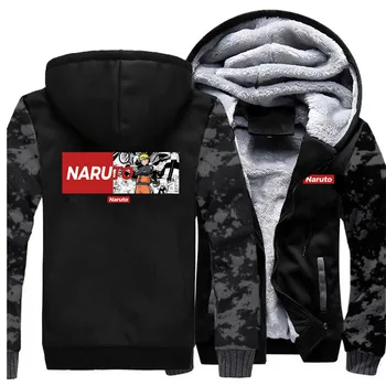 

Naruto Boruto Men Coat Uchiha Itachi Uzumaki Sasuke Kakashi Gaara Camo Hoodie Autumn Japan Anime Hip Hop Plus Size Streetwear