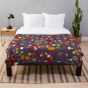 

HORROR IS CUTE Throw Blanket Soft Sherpa Blanket Bed Sheet Single Knee Blanket Office Nap Blanket