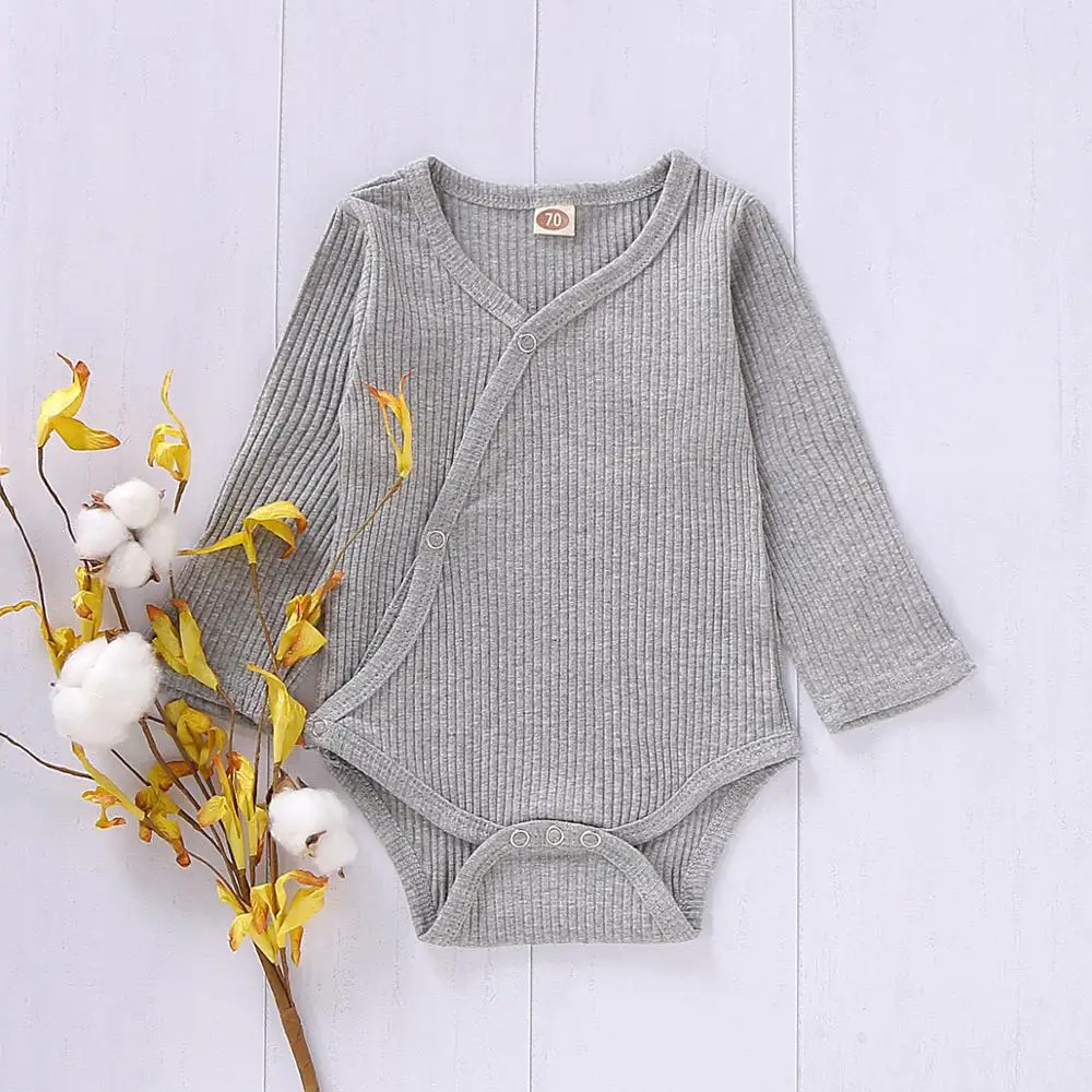 Newborn Baby Bodysuits Long Sleeves Infantil Boys Girls Onesie Body Tops Spring Autumn Solid Toddler Bebes Jumpsuits Kids Clothe