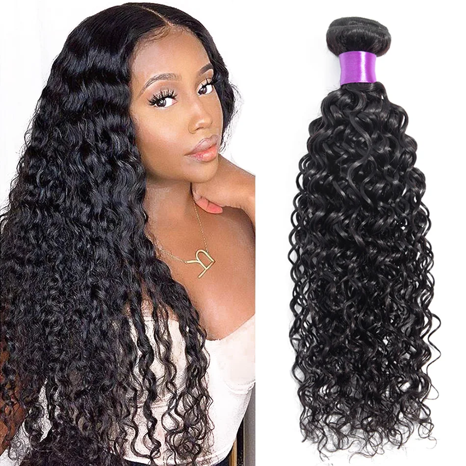 Extensiones con ondas al agua extensiones de pelo ondulado brasileño Liddy Water Wave 30 pulgadas extensiones de cabello para mujeres negras extensiones de cabello humano