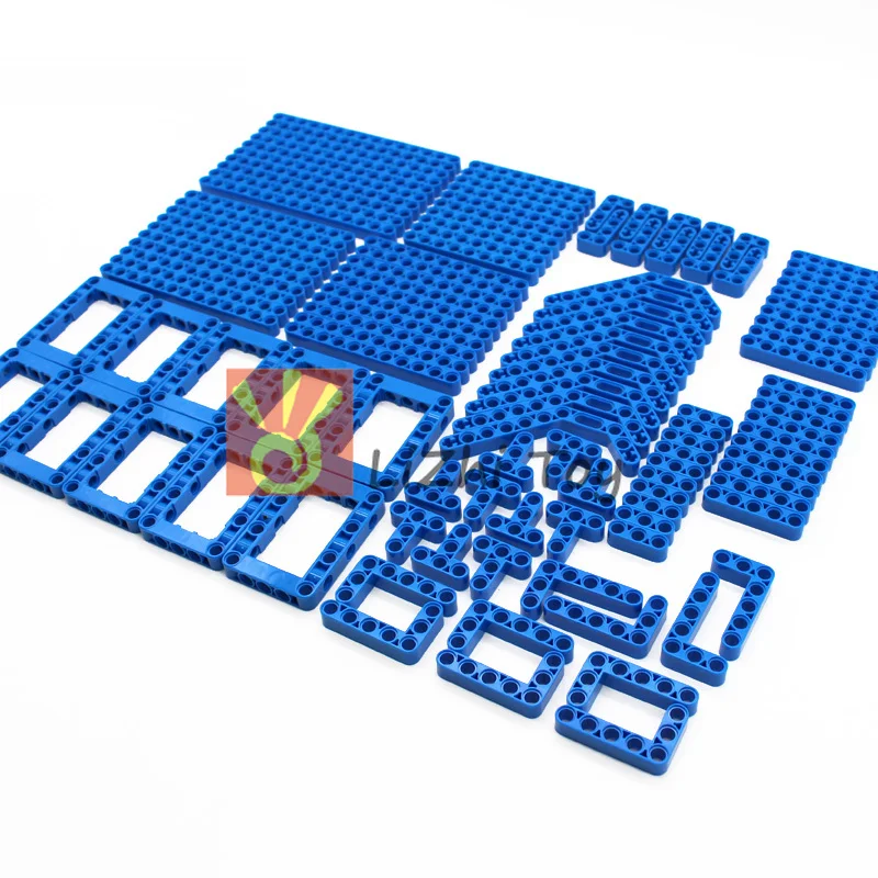Building Blocks 120PCS DIY Technical Parts 6 Colors Liftarm Thick Building Bricks Blocks Accessory Set Arm Beam Mechanical High-Tech Toys