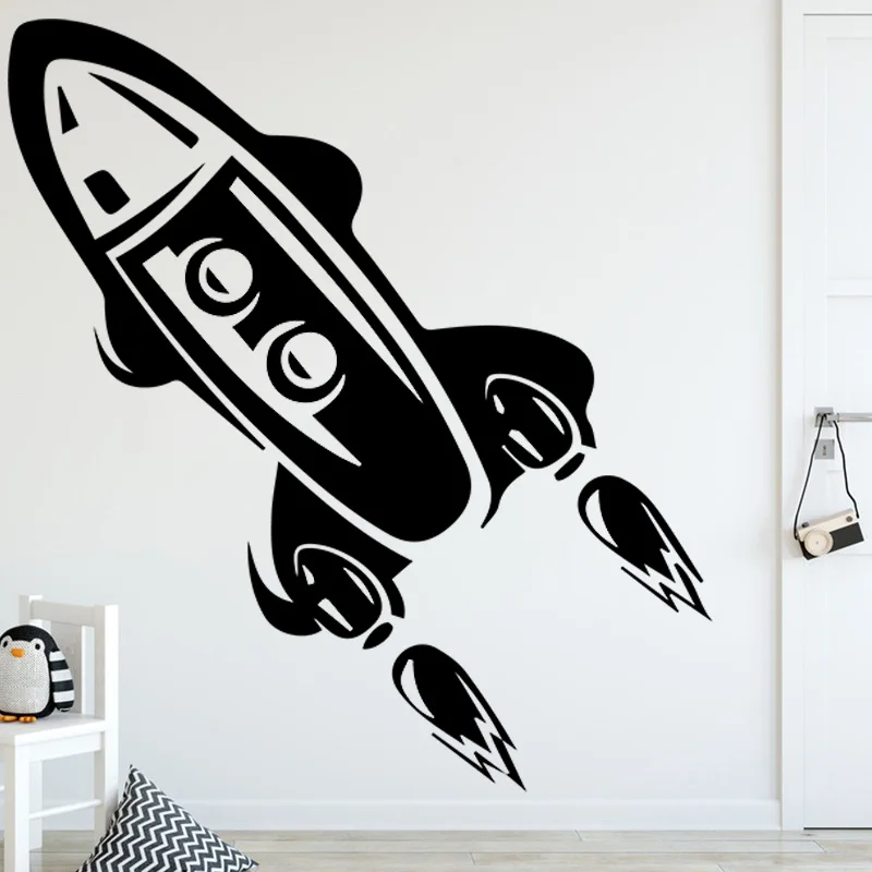 Rocket Height виниловая настенная наклейка для детей гостиная Таблица роста съемные