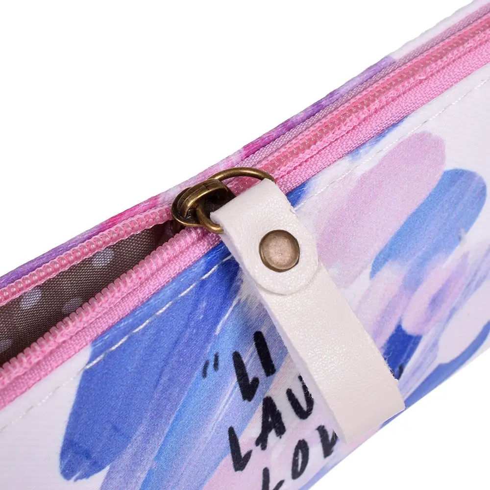 Colorful Creative Brush Doodle Pencil Cases Kawaii Canvas School Supplies Stationery Pencil Bag Box for School Girl Kalem