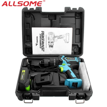 

ALLSOME Tonfon 3 in 1 Electric Drill 20V Rechargable Impact Drill Cordless Electric Screwdriver Drill with Bits