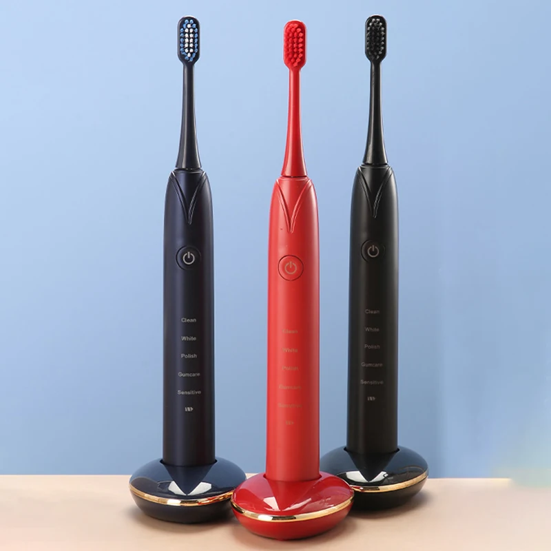 Electric Toothbrush 3 Replacement Brush Heads Battery Sonic Teeth Waterproof Deep Cleaning Included Soft-Bristle Electric Toothbrush 3 Replacement Brush Heads Battery Sonic Teeth Waterproof Deep Cleaning Included Soft-Bristle